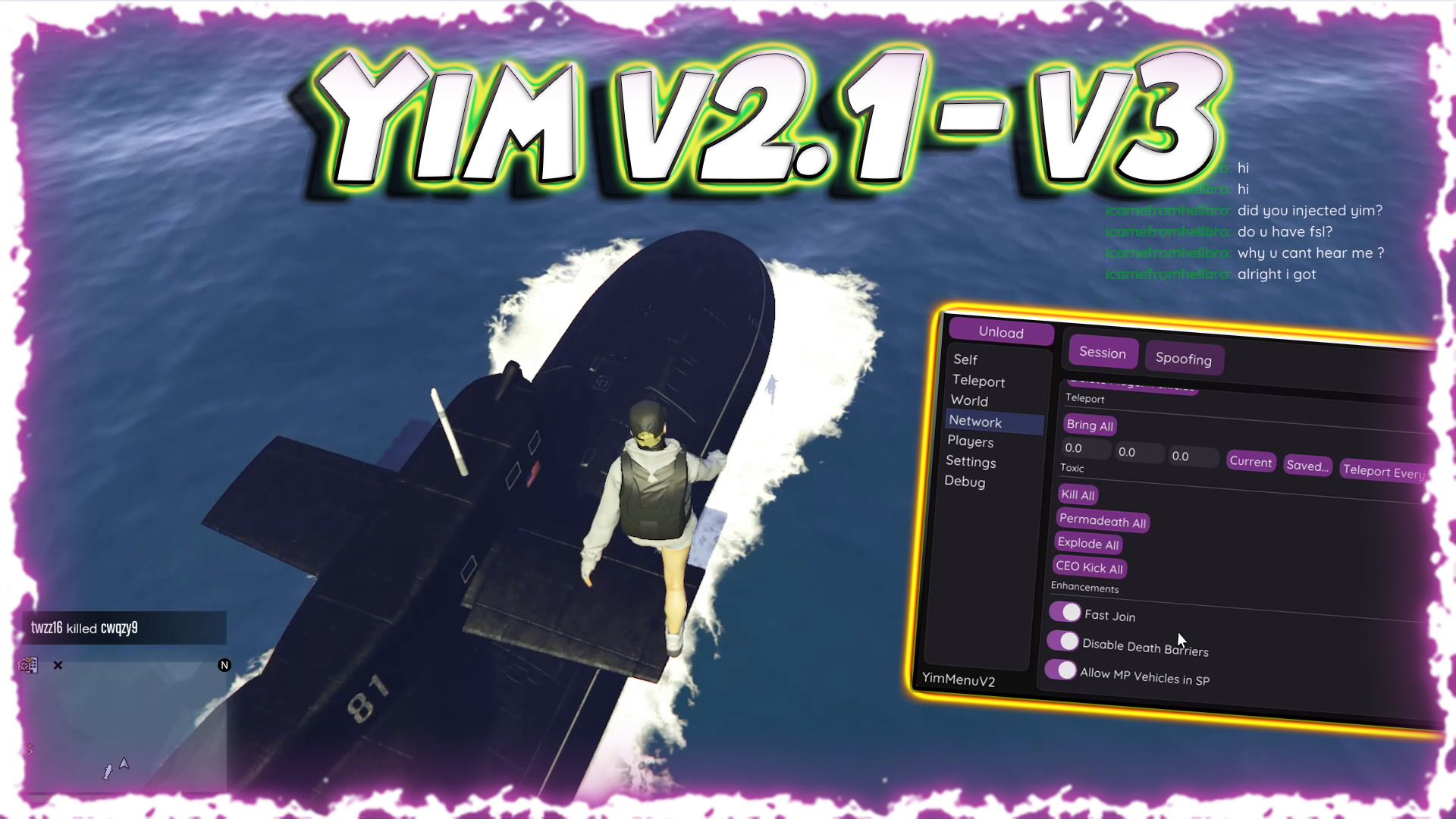 Yim 2.1 v3.1 for Enhanced Fan Made by #L7NEG Unlock GTA+ Free, Casino Heists, Cayo Perico Heists, Other Heists Skipper + Added Recovery Mehtods