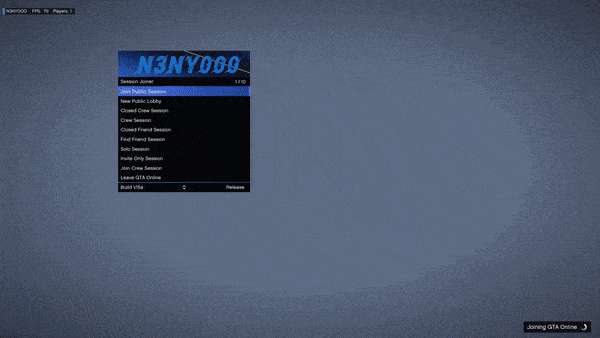 N3NYOO Menu for GTA V Enhanced 1.71+