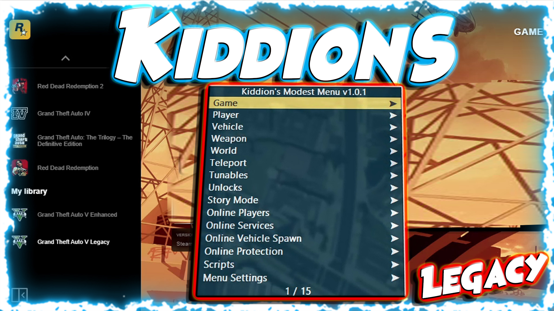 Kiddions Mod Menu 1.71 Working for Legacy