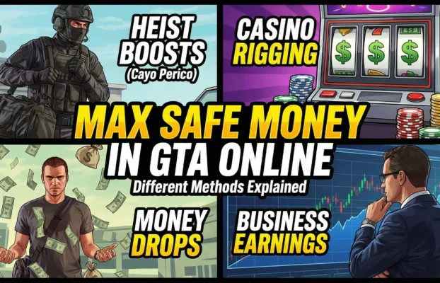 GTA Online Safe Money Limits using different methods